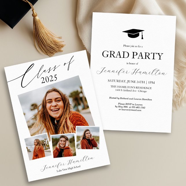 Photo Graduation Party Invite Announcement  (Creator Uploaded)
