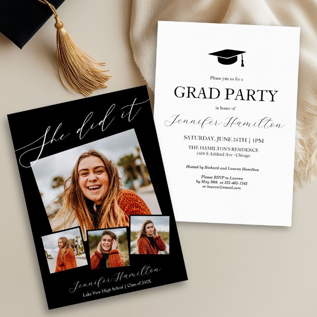 Photo Graduation Party Invite Announcement  (Creator Uploaded)