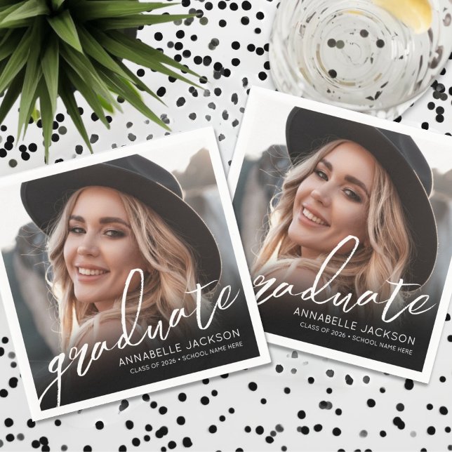 Photo Graduation Party Napkin (Photo Graduation Party Napkins)