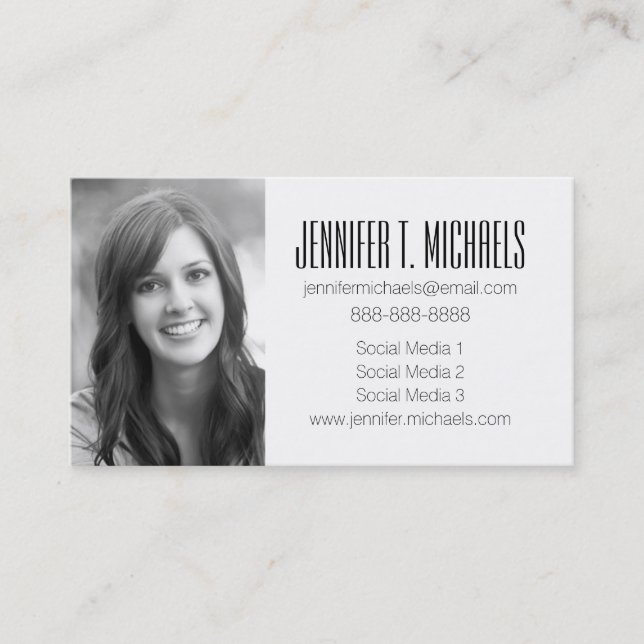 Photo Graduation | Pattern With Animal Prints Calling Card (Front)