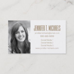 Photo Graduation   Pink and Brown Floral Pattern Calling Card