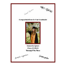 Photo Graduation Poster for Guests Signatures.