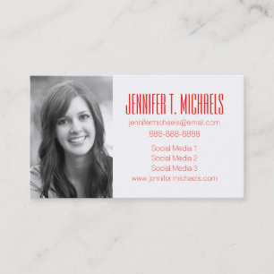 Photo Graduation Red Plaid Calling Card