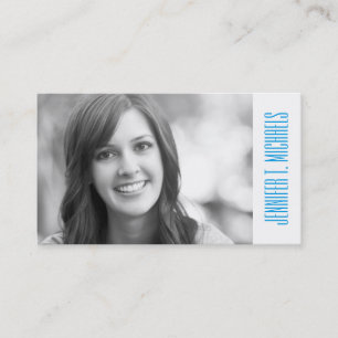Photo Graduation   Watercolor Blue Starfish Calling Card