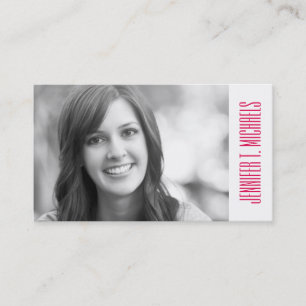 Photo Graduation Watercolor Flamingo Calling Card