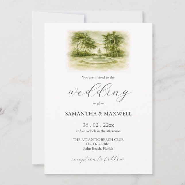 Photo Gran Paraíso Gardens Wedding Invitations (Front)