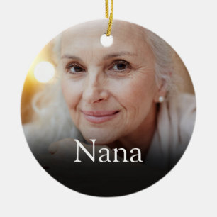 Photo Grandma Grandmother Definition Pink Ceramic Ornament