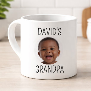 Photo Grandpa Espresso Mug Cute Baby David 