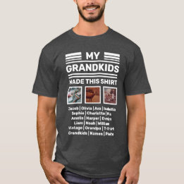 Photo Grandpa T-Shirt with Grandkids Names