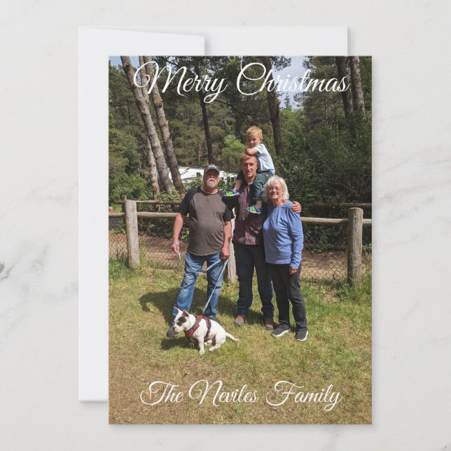Photo Greeting Card Merry Christmas Customize  (Front)
