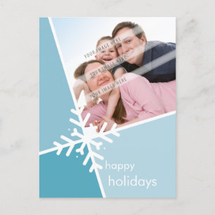 PHOTO GREETING POSTCARD :: modernista snowflake P3