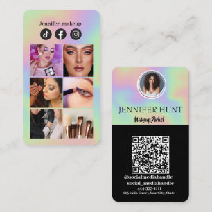 Photo Grid Instagram QR code social media  Business Card
