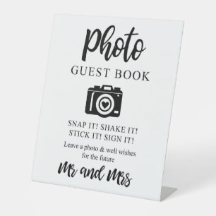 Photo Guest Book Camera Sign