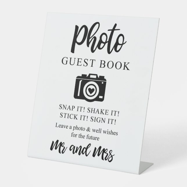 Photo Guest Book Camera Sign (Front)