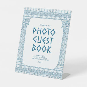 Photo guest book for Ancient History party event Pedestal Sign