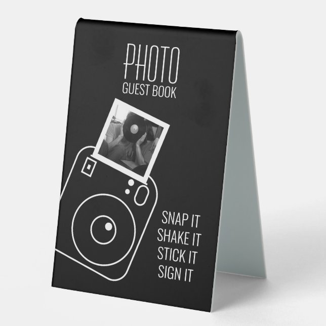 Photo Guest Book Table Tent Sig (Front)