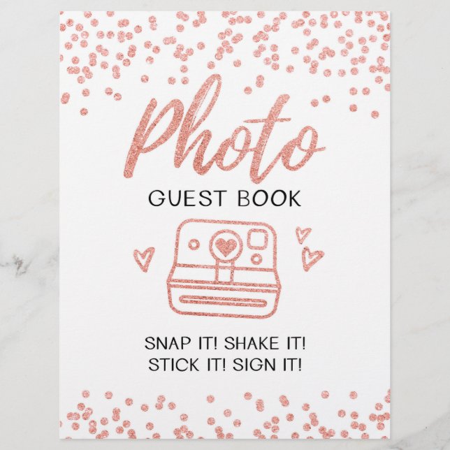 Photo guest book Wedding sign (Front)