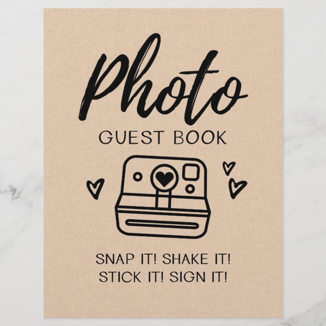 Photo guest book Wedding sign (Front)