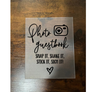 Photo Guestbook Acrylic Sign
