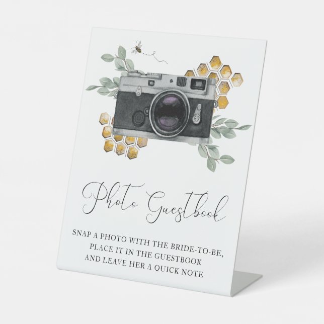 Photo Guestbook Bees and Eucalyptus Sign (Front)