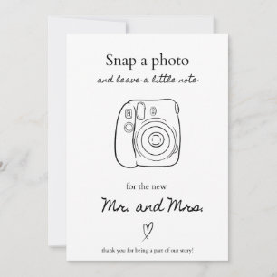 Photo Guestbook Minimalist Wedding Sign Invitation