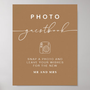 Photo Guestbook   Modern Minimalist Wedding Sign