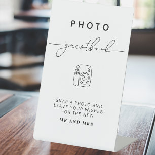 Photo Guestbook   Modern Minimalist Wedding Sign