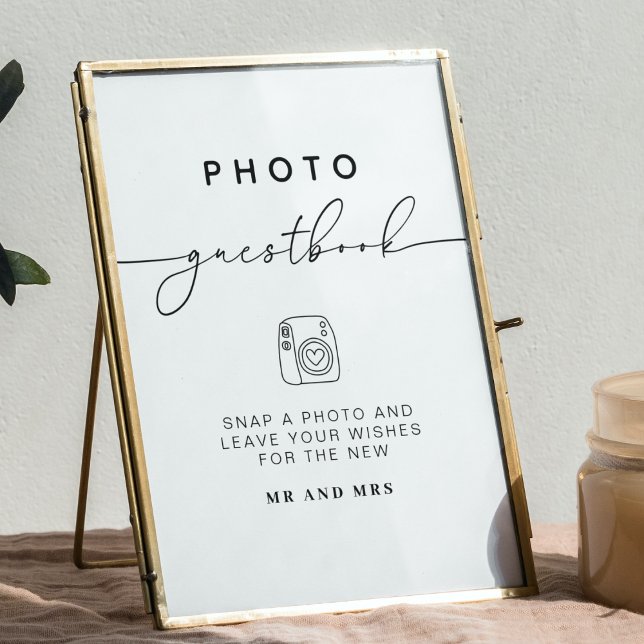 Photo Guestbook | Modern Minimalist Wedding Sign (Creator Uploaded)