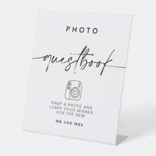Photo Guestbook   Modern Minimalist Wedding Sign