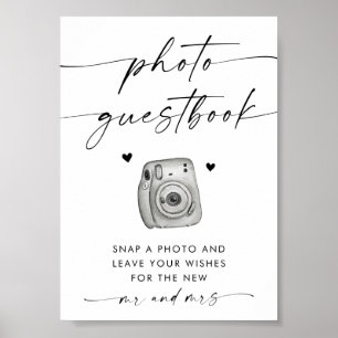Photo Guestbook Sign   Modern Minimalist Wedding
