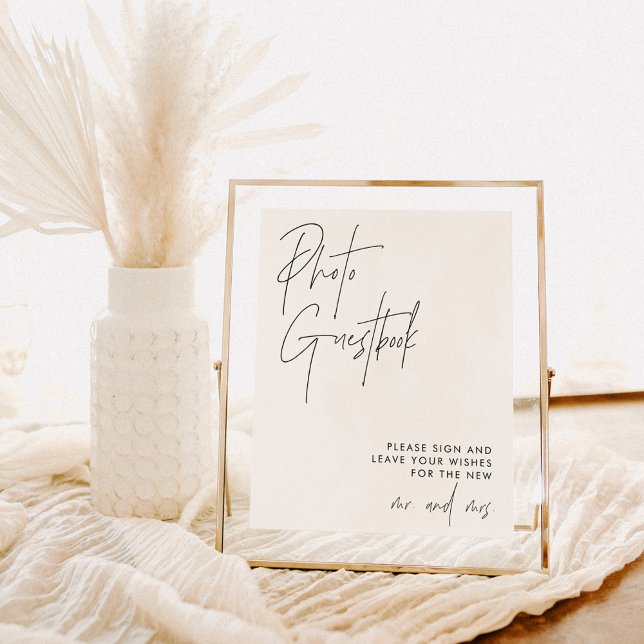 Photo Guestbook Sign, Modern Minimalist Wedding  (Creator Uploaded)