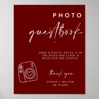 Photo Guestbook | wedding polaroid guest book sign