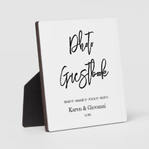 Photo Guestbook wedding sign Tabletop Plaque 