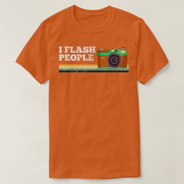 Photo Guy Funny Retro Camera I Flash People Photo  T-Shirt (Design Front)