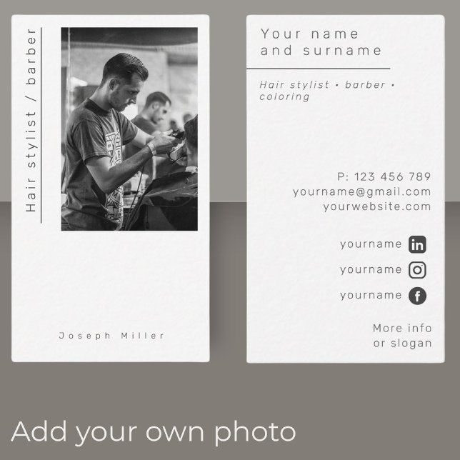 Photo hair stylist hairdresser studio Business Car Business Card (Creator Uploaded)