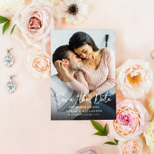 Photo - Handwriting 2 Vertical Save the Date Invitation