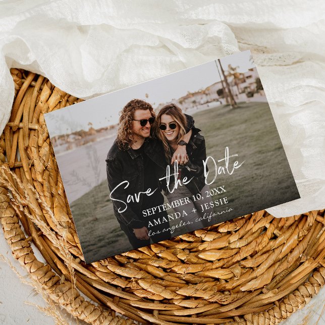 Photo - Handwriting Horizontal Save the Date V2 Invitation (Creator Uploaded)
