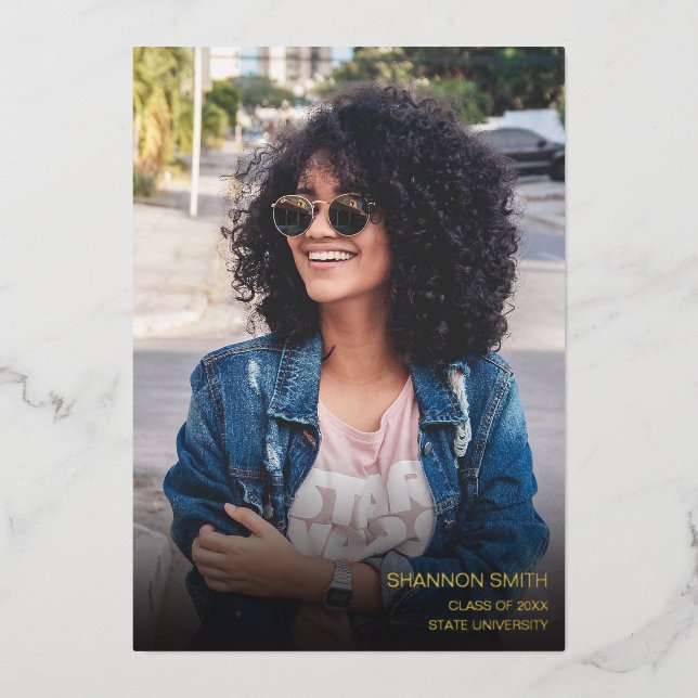 Photo & Handwriting Typography Graduation Party (Front)