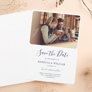 Photo Handwritten Wedding Save The Date