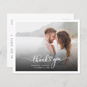 Photo Handwritten Wedding Thank You Card