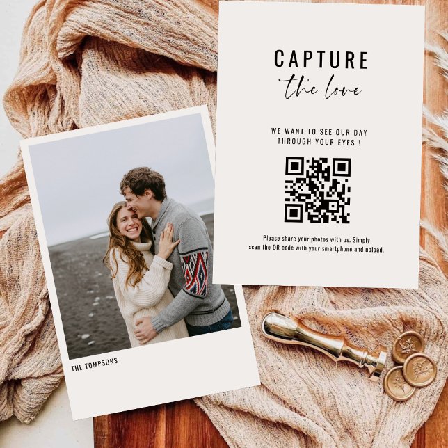 Photo Handwritting Capture The Love QR code  Enclosure Card (Creator Uploaded)