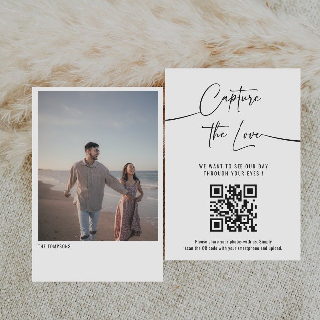 Photo Handwritting Capture The Love QR code  Enclosure Card (Creator Uploaded)