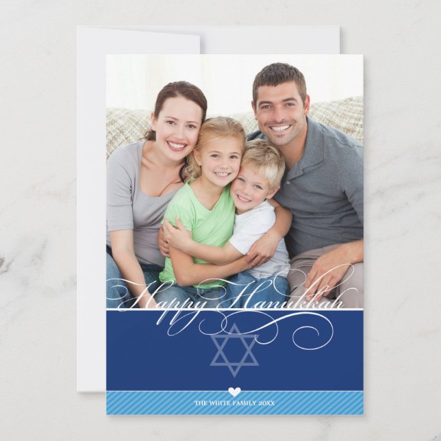 PHOTO HANUKKAH FLAT CARD :: lovely type 1 (Front)