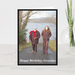 Photo Happy Birthday Grandpa - Greeting Card
