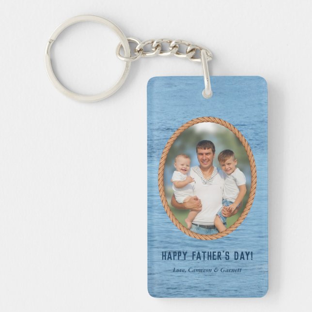 Photo Happy Fathers Day Dad  Key Ring (Front)