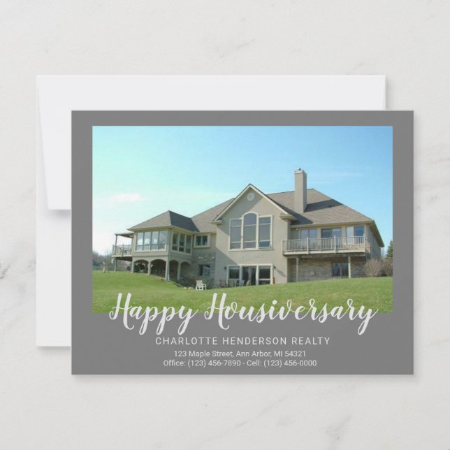 Photo Happy Housiversary Buyer Anniversary Card (Front)