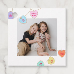 Photo Heart Candy Valentine's Day Favour Tags