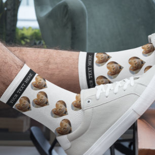 Photo Heart Pet Cat Dog Family Personalised Socks