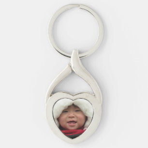 Photo Heart Shaped Keychain