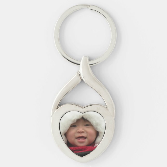 Photo Heart Shaped Keychain (Front)